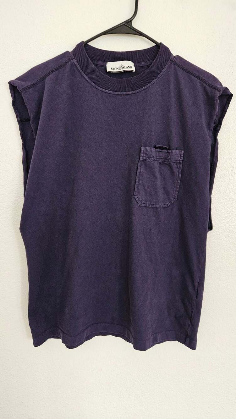 Stone Island Pocket Tank Top Purple